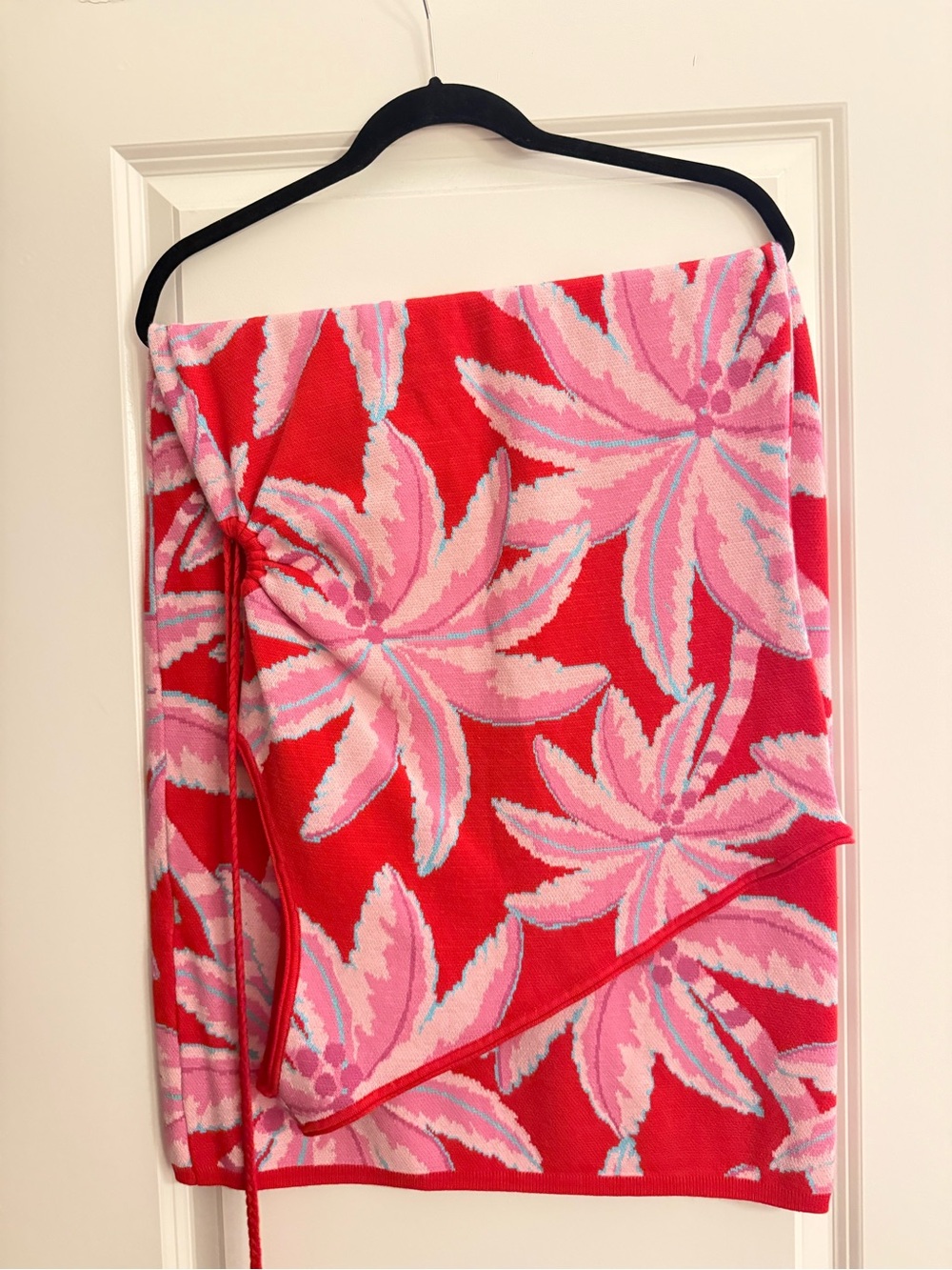 FARM Rio Pink & Red Floral Knit Dress